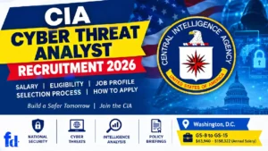 CIA Cyber Threat Analyst Recruitment 2026: Salary, Eligibility, Job Profile, Selection Process and How to Apply