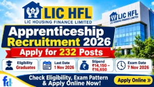 LIC HFL Apprenticeship Recruitment 2026: Apply for 232 Posts, Eligibility, Stipend, Exam Pattern & Last Date